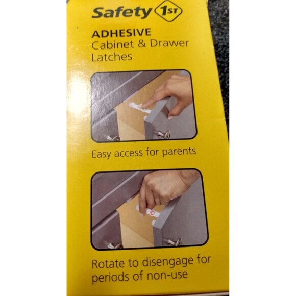 Safety 1st Adhesive Cabinet Drawer Latch for Childproofing Lock 4 Pack NIB - Picture 4 of 5